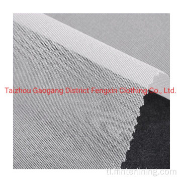 100% polyester circular knitted pa coating habi interlining.